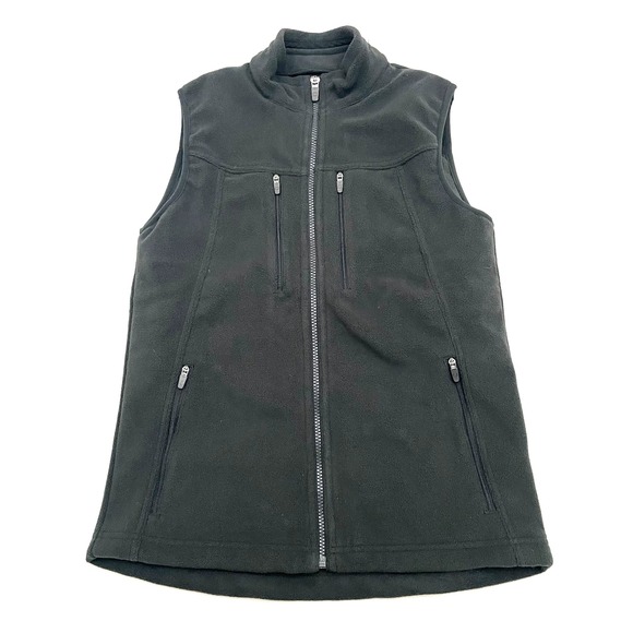 SCOTTeVEST Fleece Crest Vest Men's XS Black Multi Pocket Travel